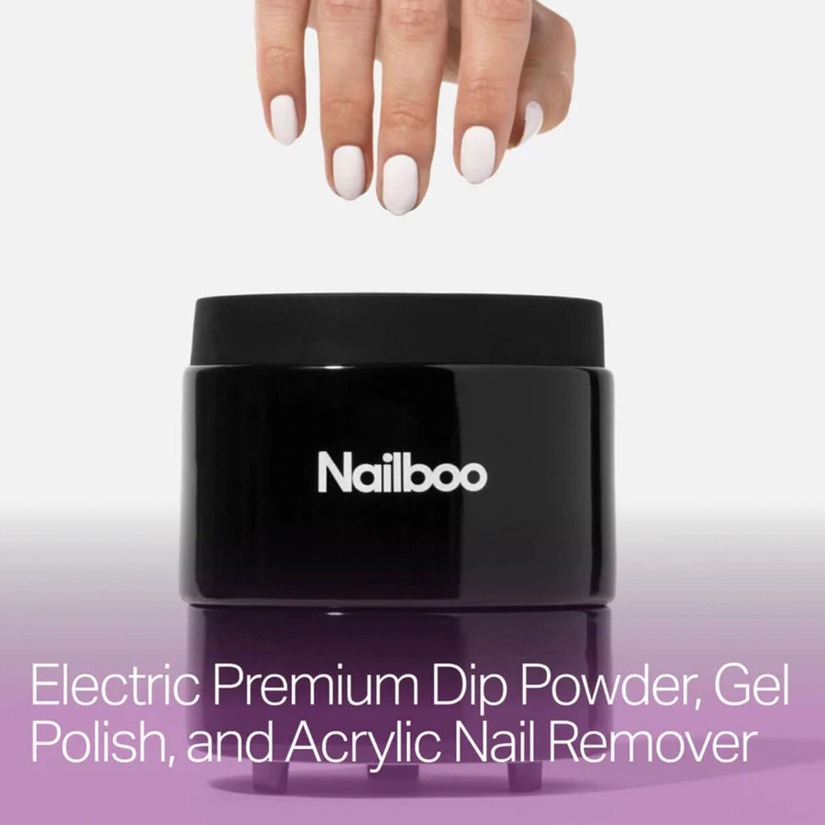 Nailboo 16 fl oz pure acetone bottle close-up emphasizing fast-acting formula