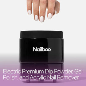 Nailboo 16 fl oz pure acetone bottle close-up emphasizing fast-acting formula