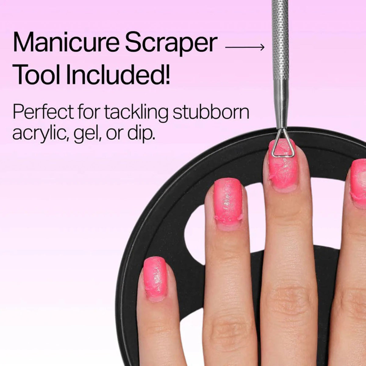 Nailboo acetone bottle next to ruler showing 16 fl oz size and value