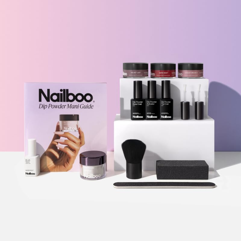 Nailboo Velvet Lust Date Night Sunday Brunch powders open showing smooth pigments