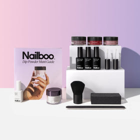 Nailboo Velvet Lust Date Night Sunday Brunch powders open showing smooth pigments