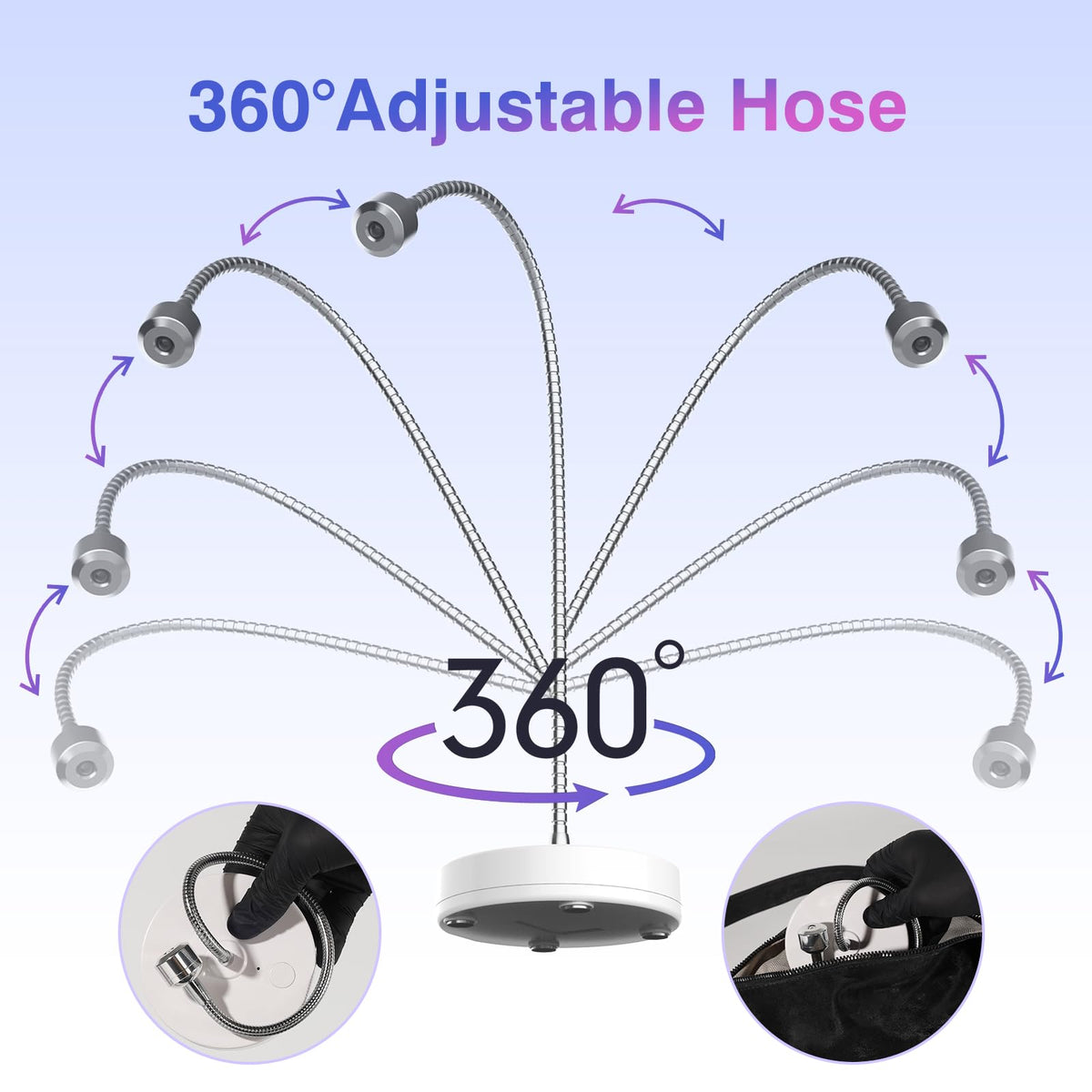 NailFace 5X magnifier close-up concentrating light for precise flash cures benefit