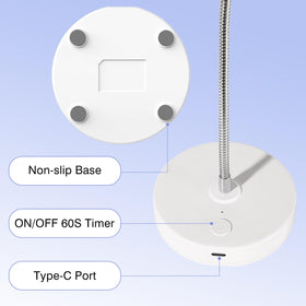 NailFace rechargeable lamp held in hand demonstrating portability and travel benefit