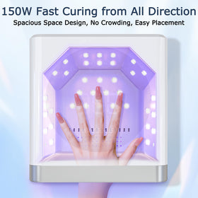 NAILGIRLS close-up of 36 LEDs showing dual-wavelength array for faster curing