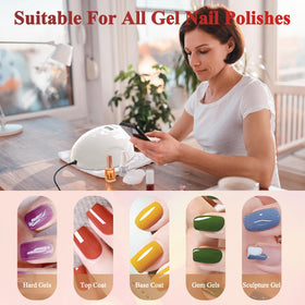 NAILGIRLS product label and specifications close-up highlighting power and safety features
