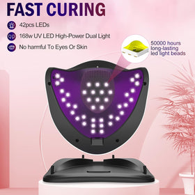 NAILGIRLS close up of 42 LED beads for even, fast curing