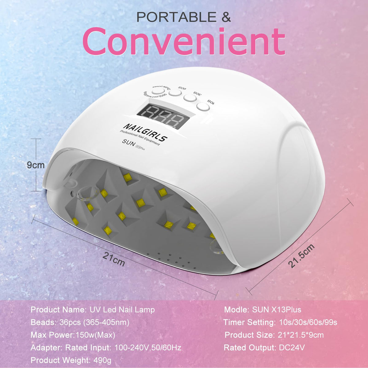 NAILGIRLS lifestyle image on a salon desk showing professional setup and convenience