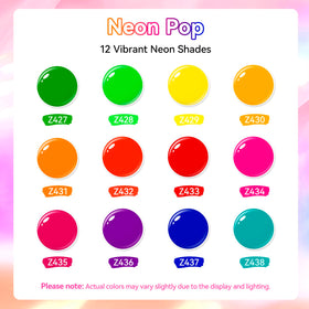 Nailshion top view of arranged bottles illustrating color range and compact set