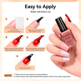 Nailshion finished manicure on nails illustrating wearable neutral style