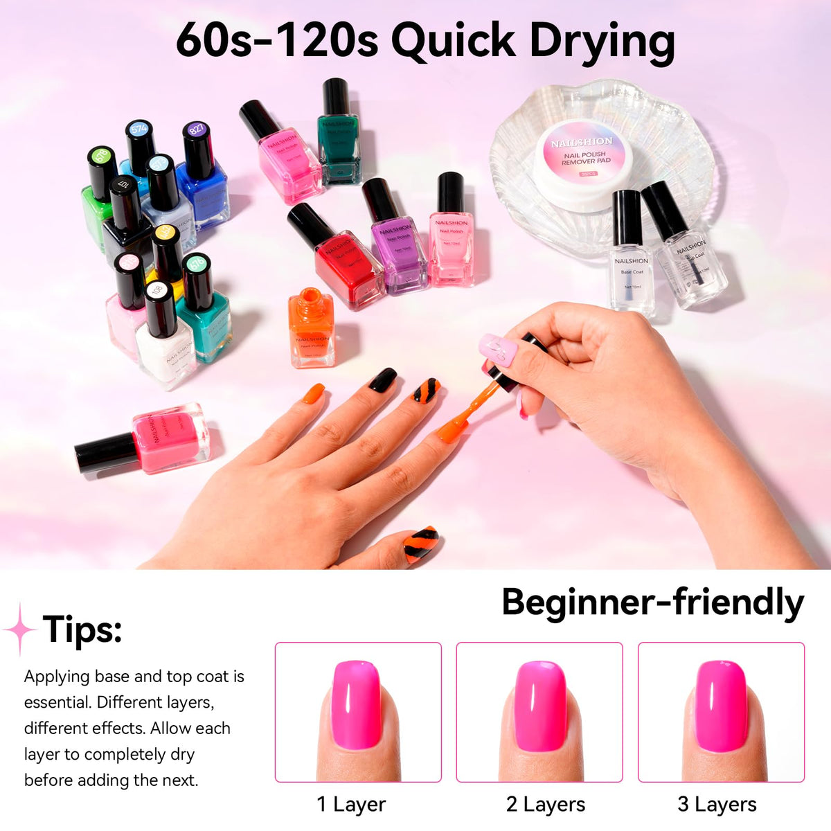 Nailshion remover pads pack showing convenient, mess-free removal