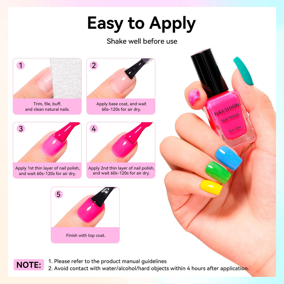 Nailshion bottle next to coin showing 10ml compact travel-friendly size