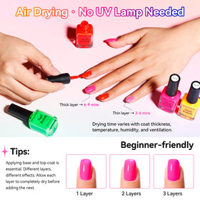 Nailshion swatch plate with bright neon stripes showing color payoff and opacity