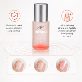 Nailtiques brush stroke texture on nail showing smooth application and coverage benefit
