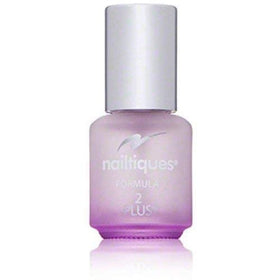 Nailtiques close-up of brush applying Formula 2 Plus for precise coverage and faster-drying strengthened nails