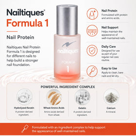 Nailtiques ingredient close-up highlighting keratin and amino acids for reinforcement