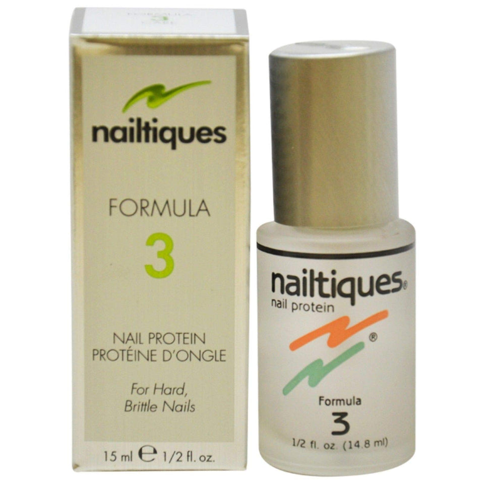 Nailtiques No. 3 front bottle showing label and benefits for stronger nails