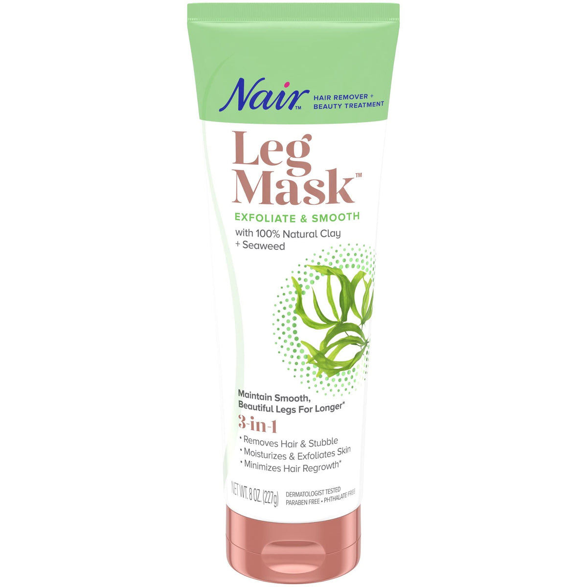 Nair tube on bathroom counter staged for at-home spa benefit