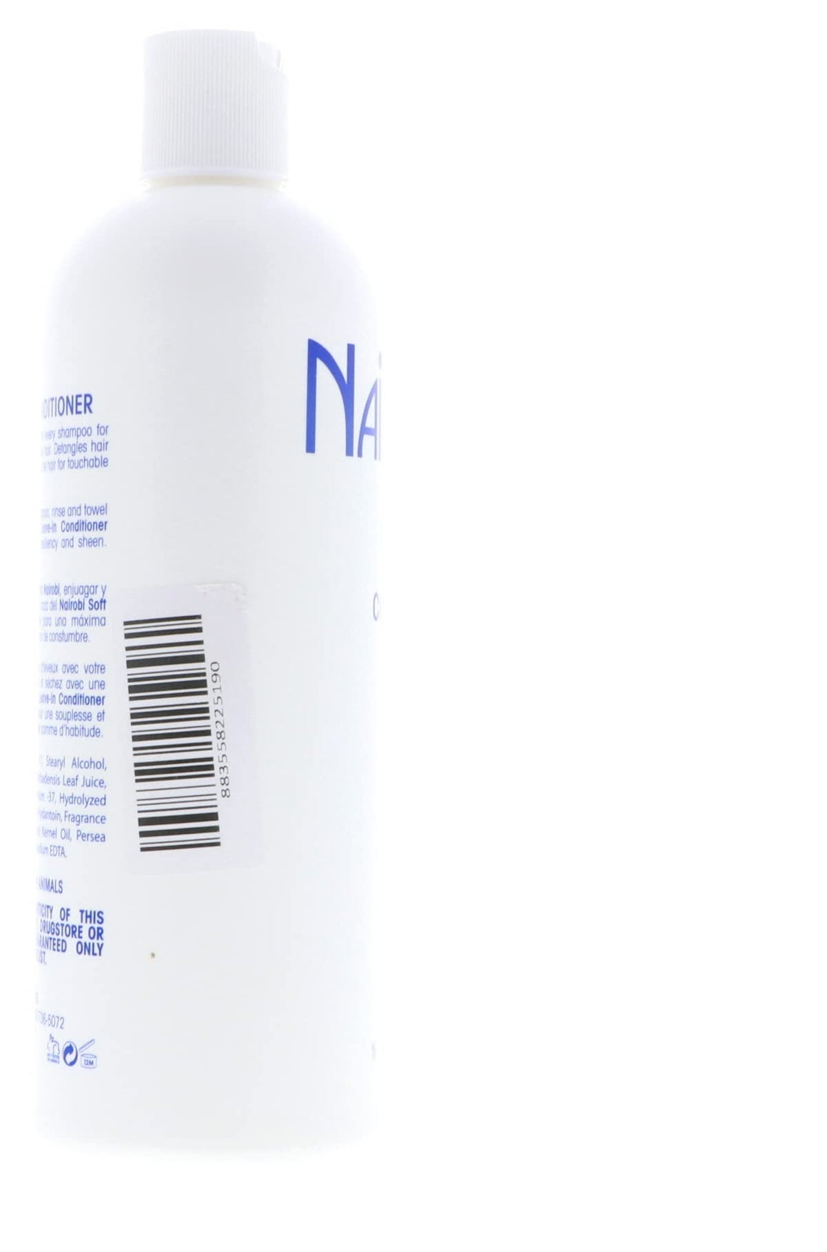 Nairobi bottle on bathroom shelf in lifestyle setting signaling everyday salon-quality use