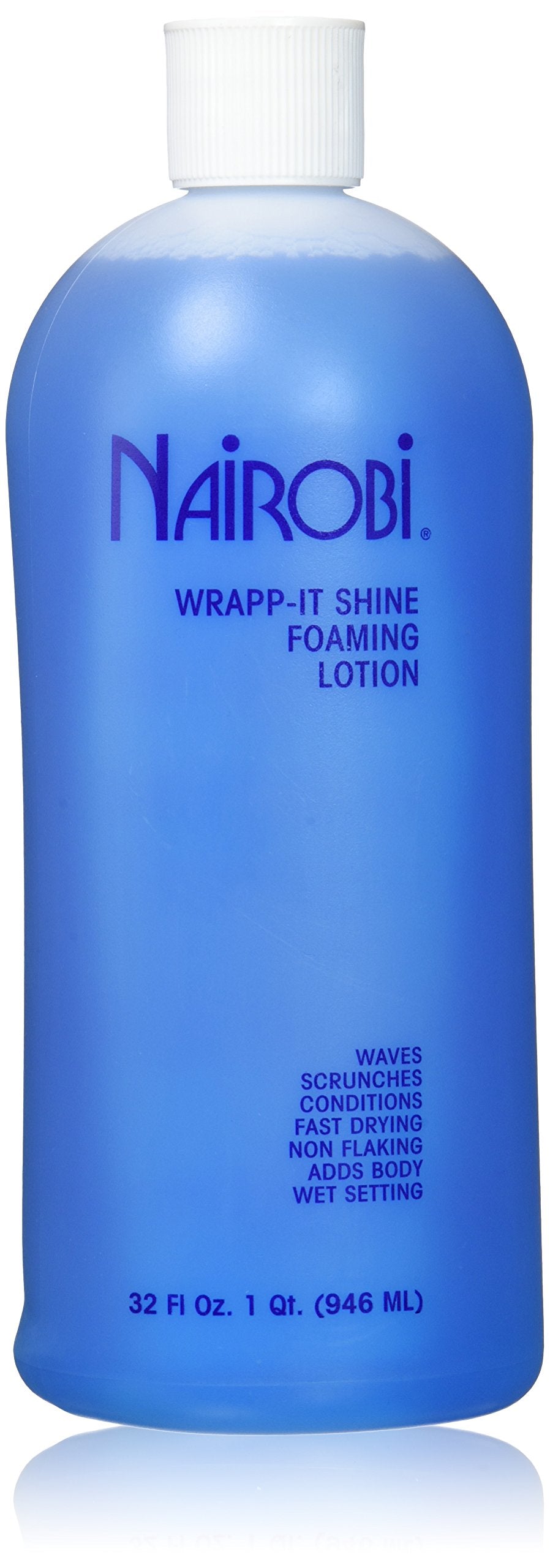 Nairobi bottle front packaging showing label and pump, professional styling benefit