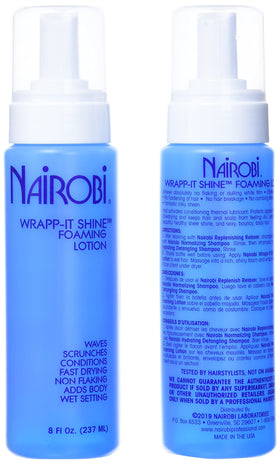 Nairobi in-salon use showing stylist wrapping hair for faster drying