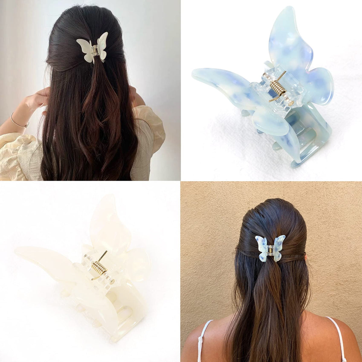 NAISIER mixed-color clips laid flat displaying varied hues for outfit coordination