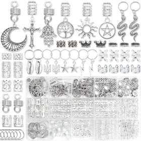NAISKA front packaging showing full 186-piece Viking hair jewelry set and variety