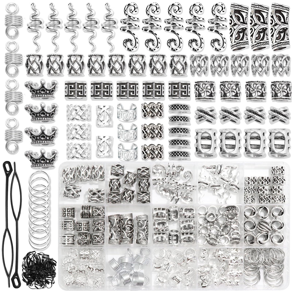 NAISKA front packaging showing the full 231-piece vintage silver set and easy sorting