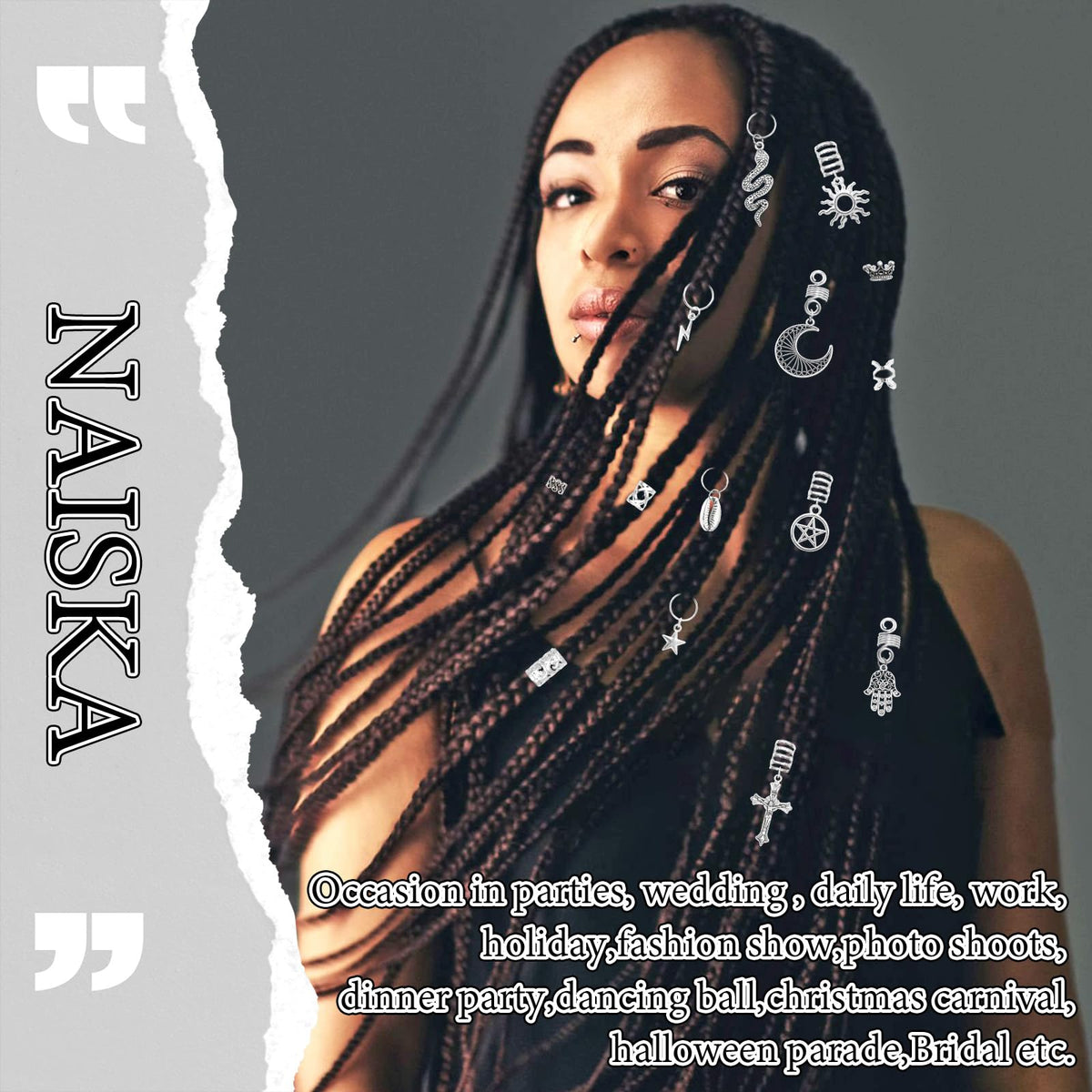 NAISKA beads and simple tools displayed for quick DIY styling help