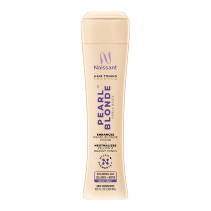 naissant front bottle showing product and benefit of neutralizing brass