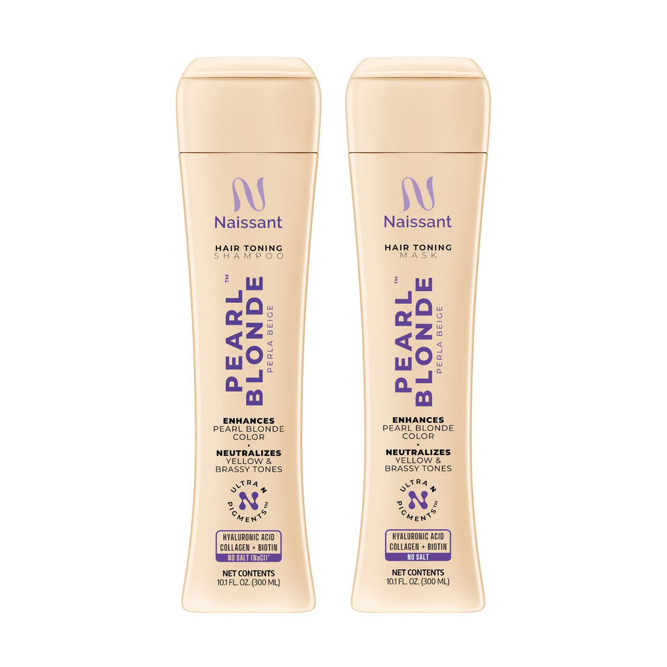 naissant front packaging showing duo and brand for clearer pearl blonde