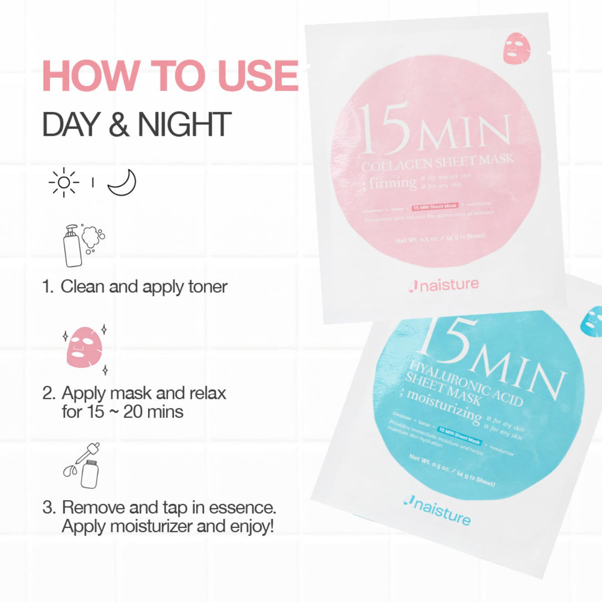 Naisture compact kits inside travel bag for on-the-go pampering