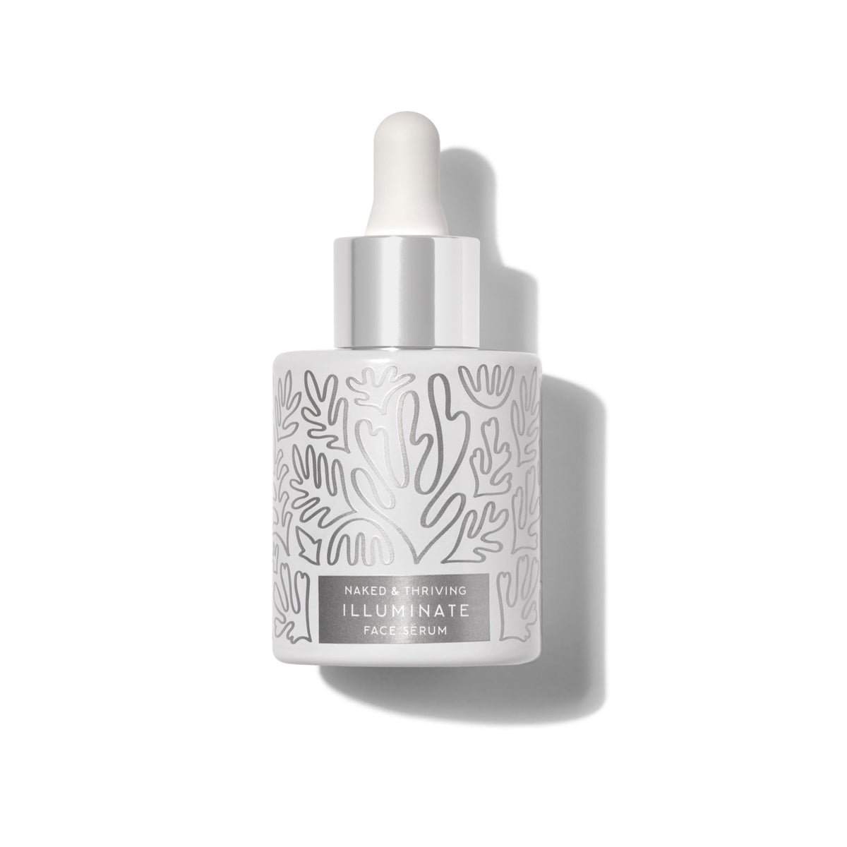 Naked & Thriving ingredient close-up highlighting bakuchiol and vitamin C benefits
