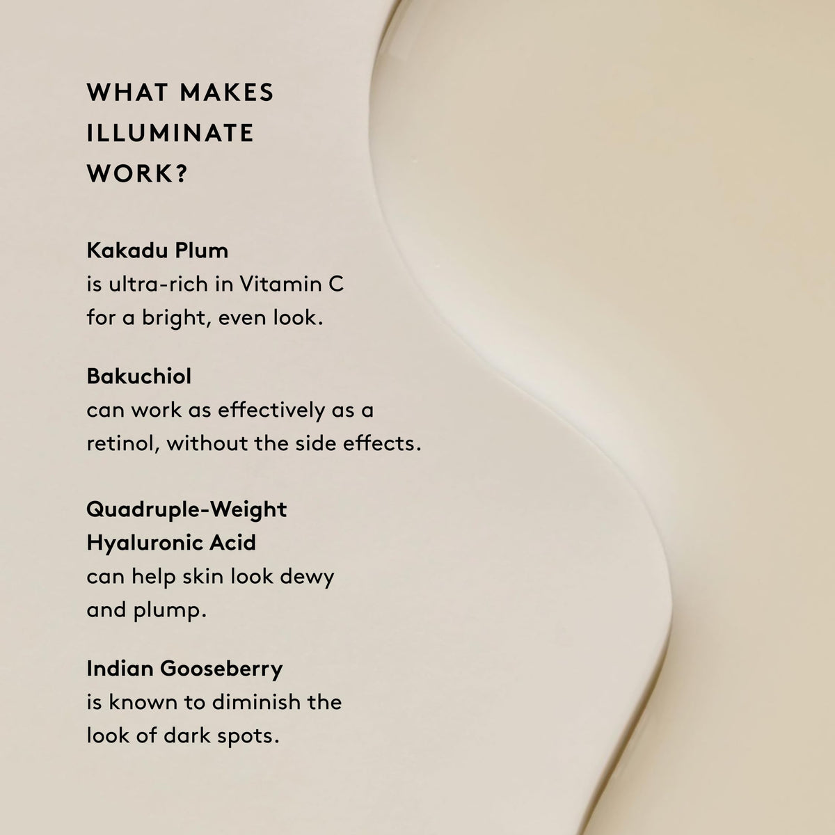 Naked & Thriving packaging label with recyclable glass and eco benefit