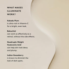 Naked & Thriving packaging label with recyclable glass and eco benefit
