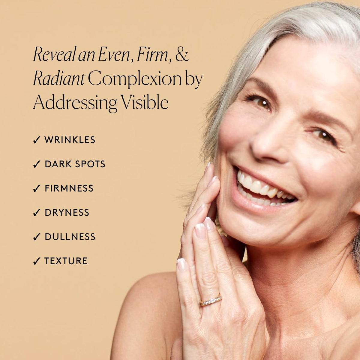 Naked & Thriving close-up of texture with glycolic and hyaluronic showing exfoliation benefit