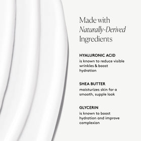 Naked & Thriving ingredient display with squalane and hyaluronic to show nourishment