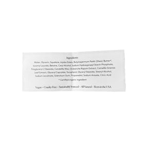 Naked & Thriving ingredients label detail highlighting plant actives and transparency