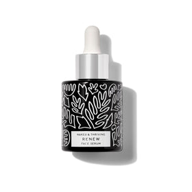 Naked & Thriving bottle on vanity portraying everyday routine integration