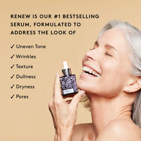 Naked & Thriving serum texture on skin demonstrating lightweight hydration