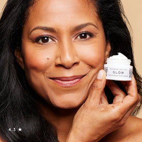 Naked & Thriving cream texture close-up showing smooth hydration and absorption