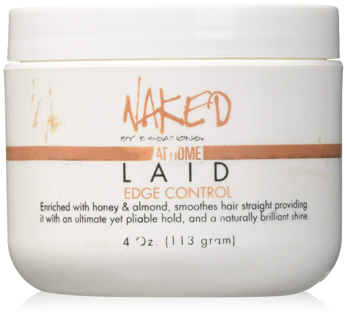 Naked by Essations front jar showing label and 4 ounce size for clear product identification