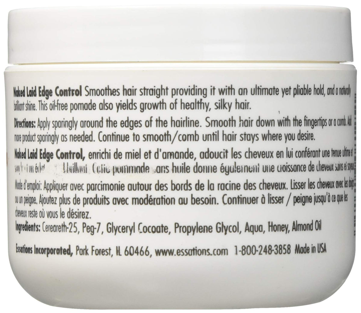 Naked by Essations being applied to hairline for smooth, long-lasting edge hold
