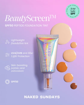 Naked Sundays fingertip application showing seamless blending and natural coverage