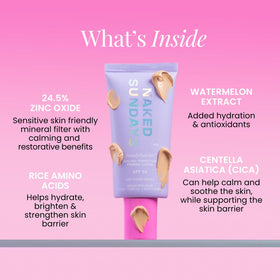 Naked Sundays before and after on pores for blurred finish
