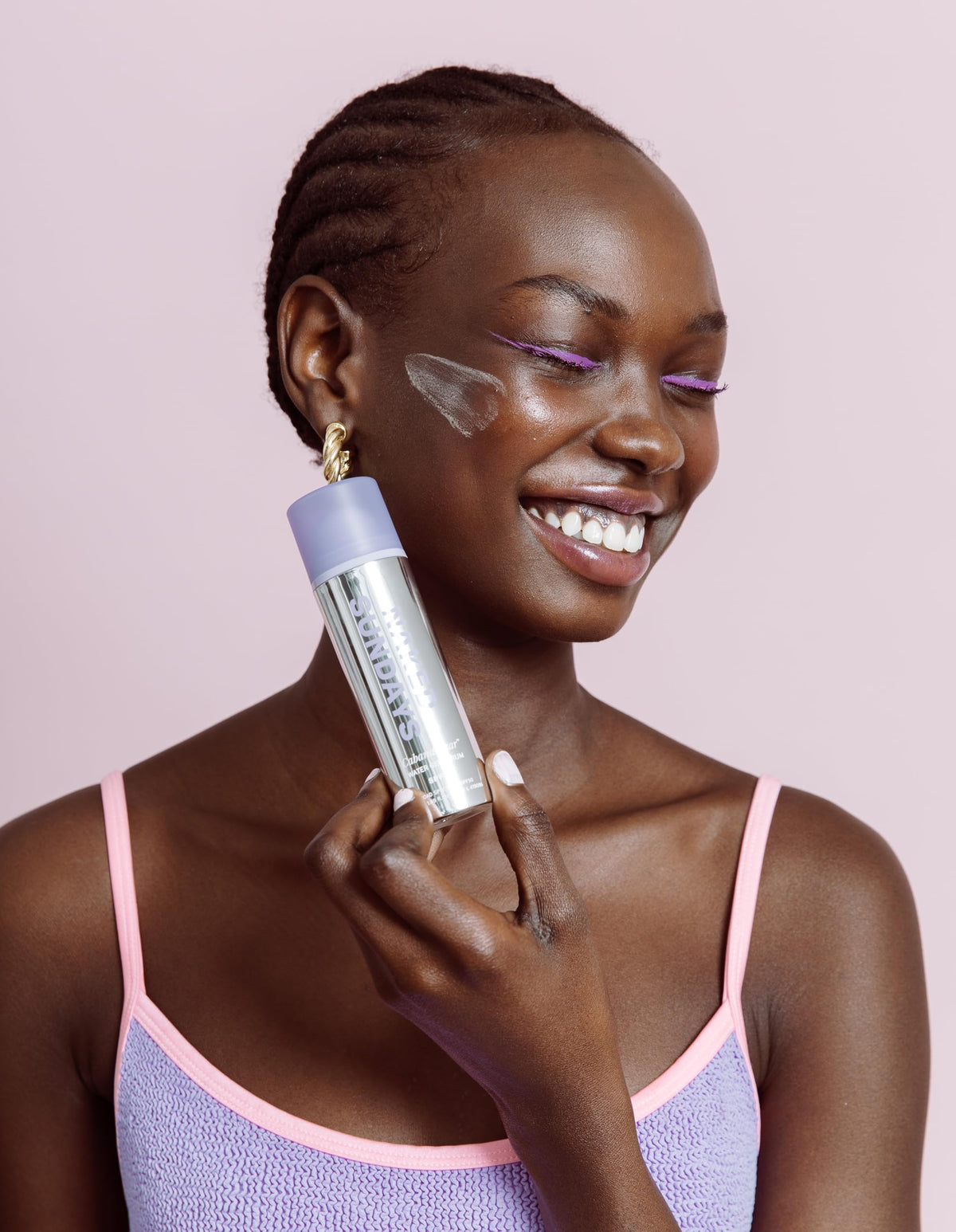 Naked Sundays clear gel texture demonstrating lightweight hydration