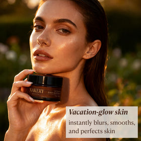 Nakery close-up of balm texture melting for smooth, hydrated skin