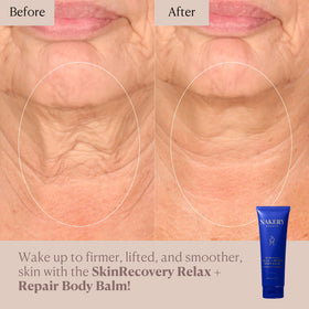 Nakery balm in hand applied to forearm, illustrating easy absorption and hydration