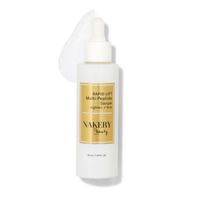 Nakery front packaging showing serum bottle and branding for confident application