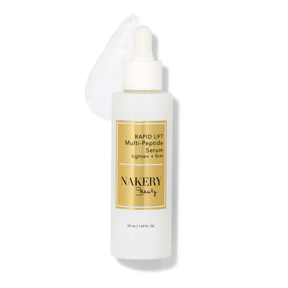Nakery front packaging showing serum bottle and branding for confident application