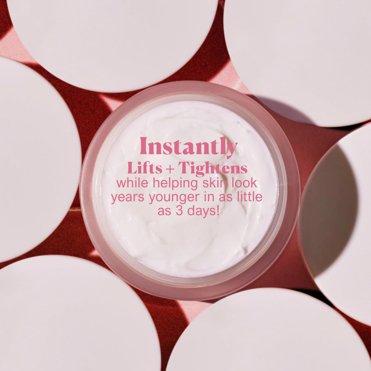 Nakery Lift-Tox being applied to cheek showing smooth application and hydration